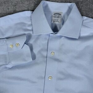 Brooks Brothers Shirt Men's 15.5 32 Blue Supima Cotton Long Sleeve Regent Fit